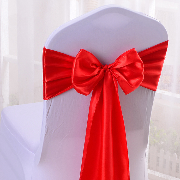 Satin Chair Ribbon Party Decoration Satin Chair Ribbon Party Decoration