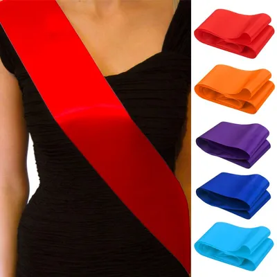 Satin DIY Blank Sash for Parties