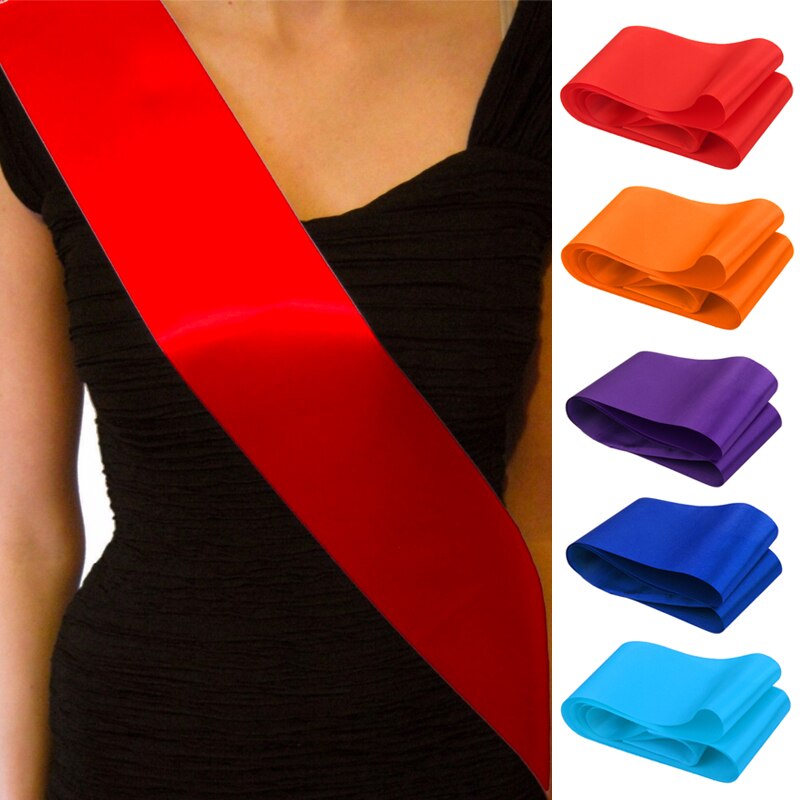 Satin DIY Blank Sash for Parties