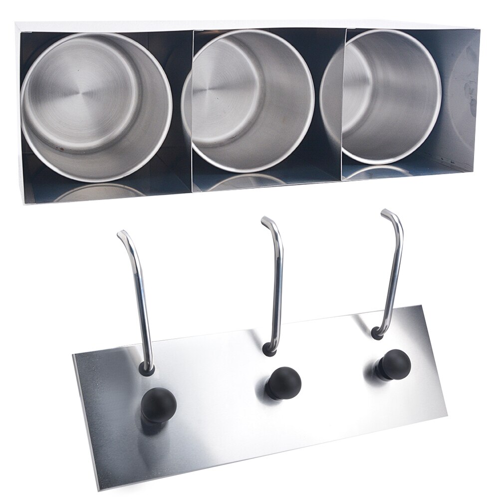Sauce Dispenser 3-Compartment Container Sauce Dispenser 3-Compartment Container