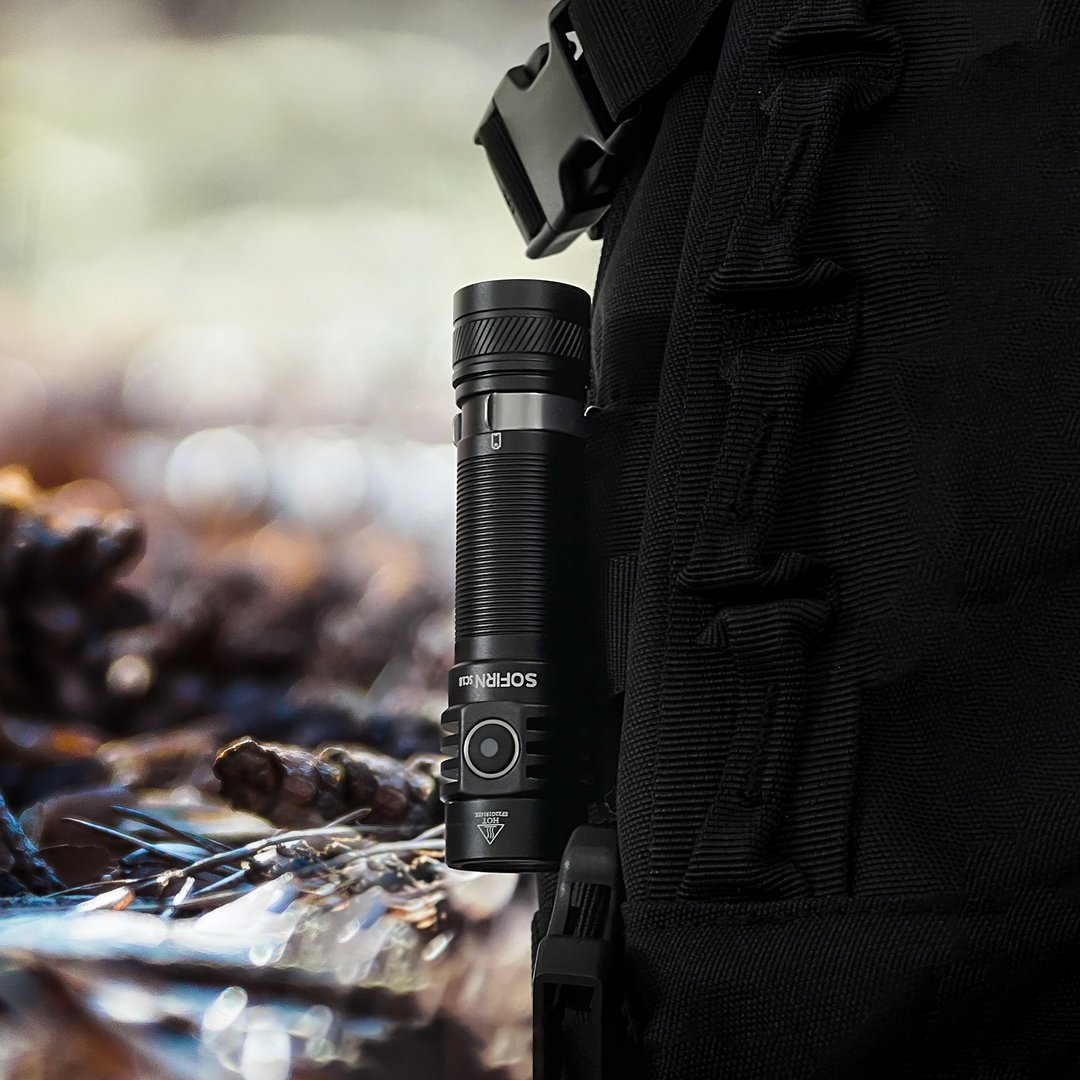 SC18 1800lm EDC Flashlight USB C Rechargeable SST40 LED 18650 Torch TIR Optics Lens Lantern with Power Indicator