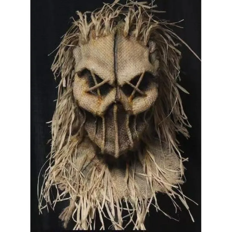 Scarecrow Mask Male Halloween Haunted House Escape Script Kill Horror Dress Props Handsome Hood Full Face