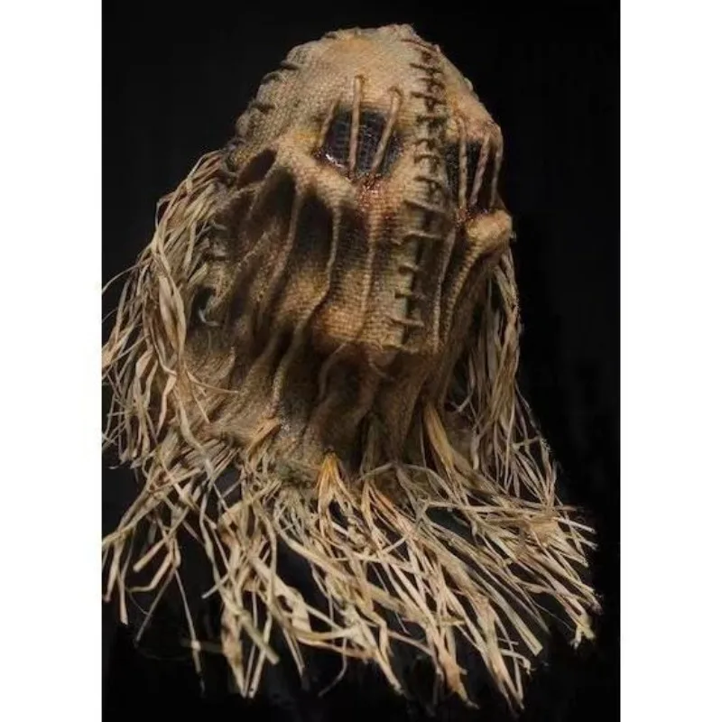 Scarecrow Mask Male Halloween Haunted House Escape Script Kill Horror Dress Props Handsome Hood Full Face