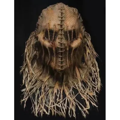 Scarecrow Mask Male Halloween Haunted House Escape Script Kill Horror Dress Props Handsome Hood Full Face