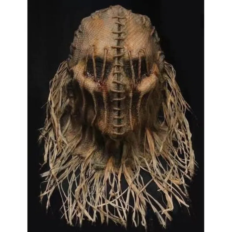Scarecrow Mask Male Halloween Haunted House Escape Script Kill Horror Dress Props Handsome Hood Full Face