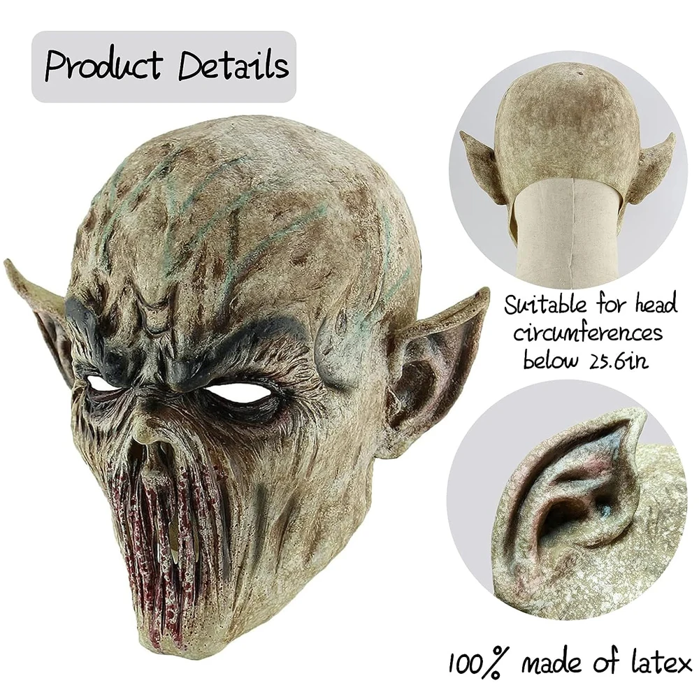 Scary Halloween Mask Alien Killer Fork Monster Party Decor Zombie Devil Masks Creepy Biochemical Vampire Costumer Scary Halloween Mask Alien Killer Fork Monster Party Decor Zombie Devil Masks Creepy Biochemical Vampire Costumer