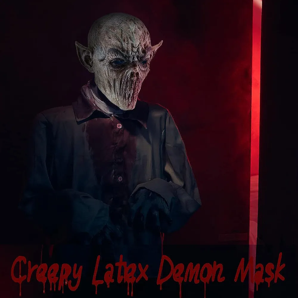 Scary Halloween Mask Alien Killer Fork Monster Party Decor Zombie Devil Masks Creepy Biochemical Vampire Costumer Scary Halloween Mask Alien Killer Fork Monster Party Decor Zombie Devil Masks Creepy Biochemical Vampire Costumer