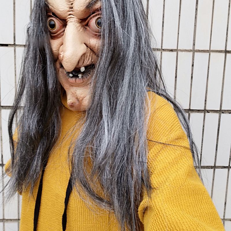 Scary Old Witch Mask Latex with Hair Halloween Fancy Dress Grimace Party Costume Cosplay Masks Props Adult One size Scary Old Witch Mask Latex with Hair Halloween Fancy Dress Grimace Party Costume Cosplay Masks Props Adult One size