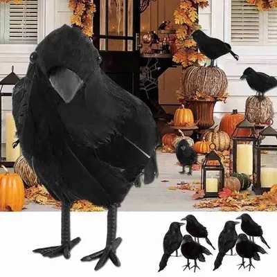 Scary Ornament Crow Halloween Decor Scary Ornament Crow Halloween Decor