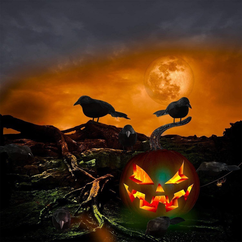 Scary Ornament Crow Halloween Decor Scary Ornament Crow Halloween Decor