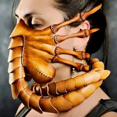 Scary Predator Mask Funny Masks Halloween Party Cosplay Props For Adults Animal Latex Horrific Half Face Mask Scary Predator Mask Funny Masks Halloween Party Cosplay Props For Adults Animal Latex Horrific Half Face Mask