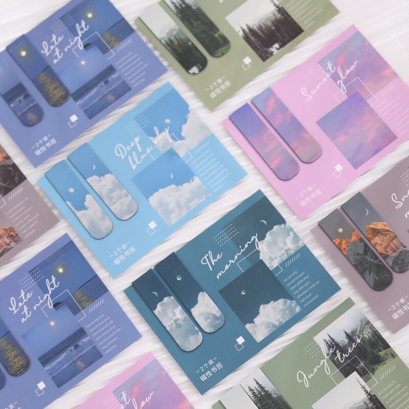 Scenic Magnetic Bookmark Clips (2pcs)