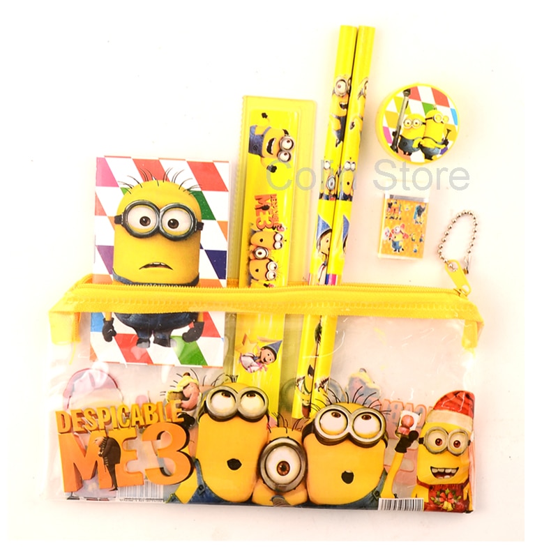 School Supplies Set Cartoon Designs