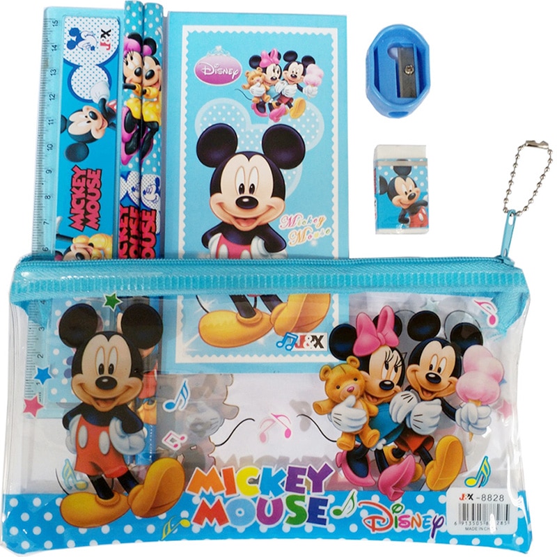 School Supplies Set Cartoon Designs