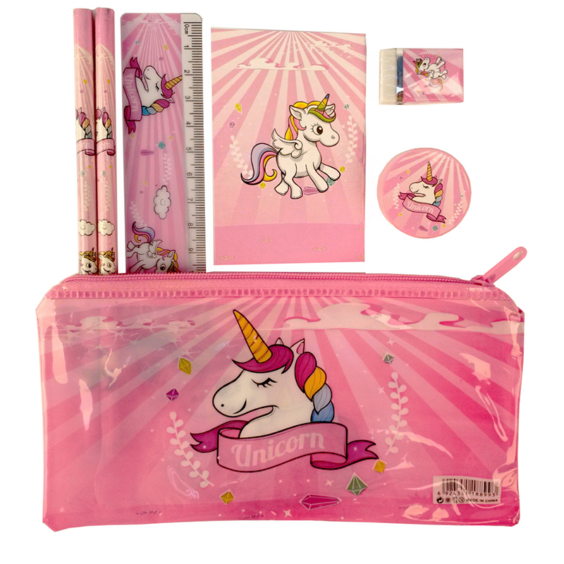School Supplies Set Cartoon Designs