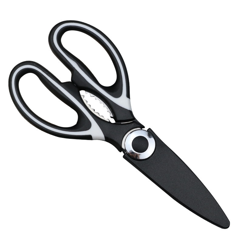 Scissors Stainless Steel Kitchen Household Bone Scissors Chicken Wings Fish Chopper Bottle Opener Clip Walnut Kitchen