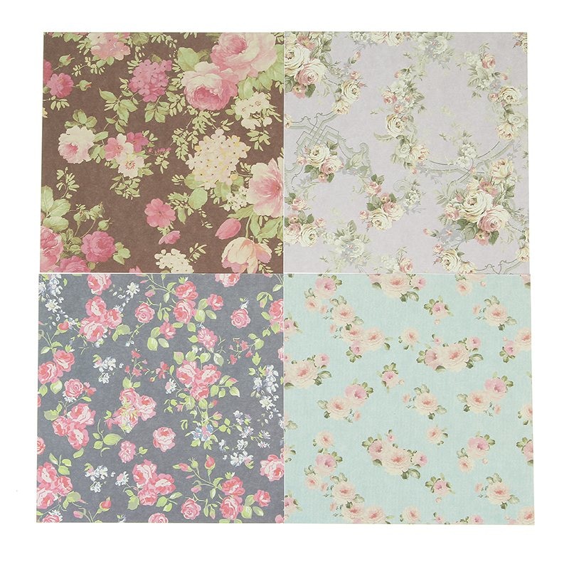 Scrapbook Paper Assorted Floral Background Scrapbook Paper Assorted Floral Background