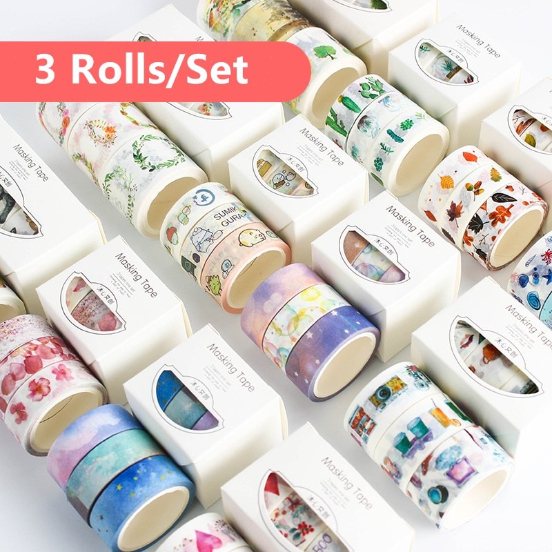 Scrapbook Stickers 3 Rolls Tape