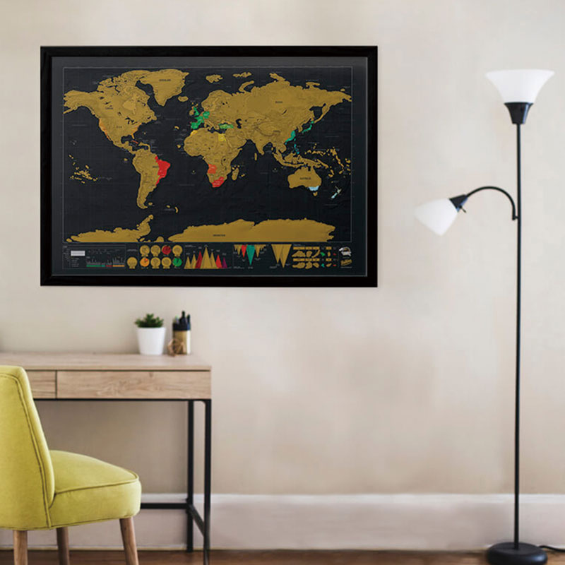 Scratch Map World Travel Decor Scratch Map World Travel Decor