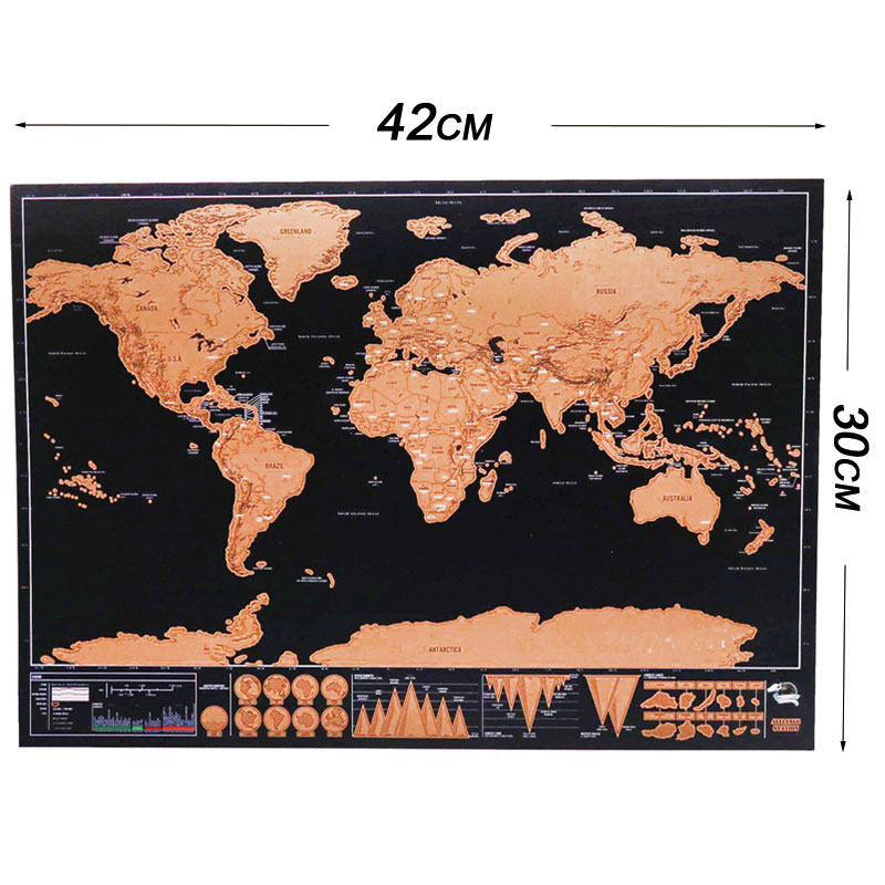 Scratch Map World Travel Decor Scratch Map World Travel Decor