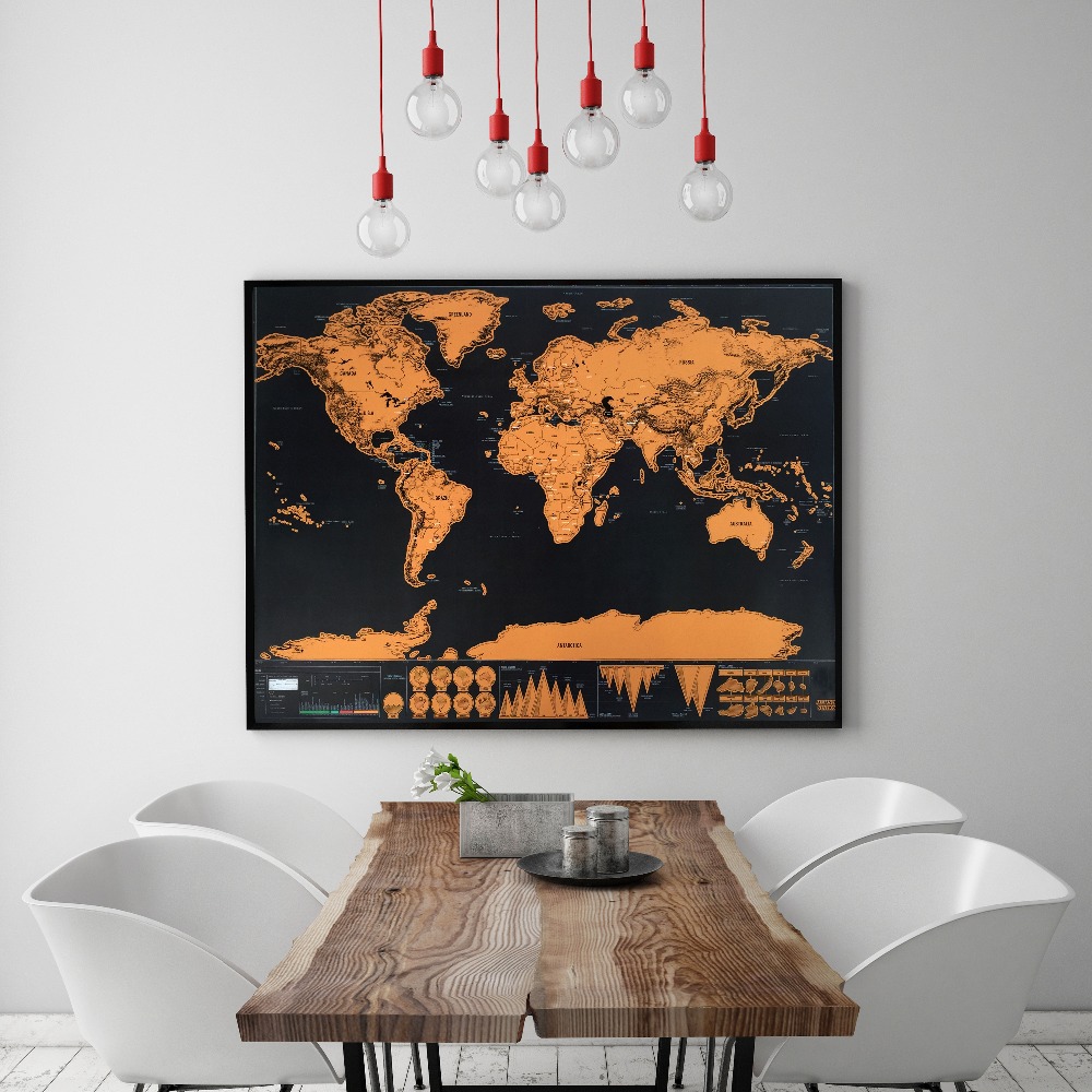 Scratch Off Map Home Decor World Map