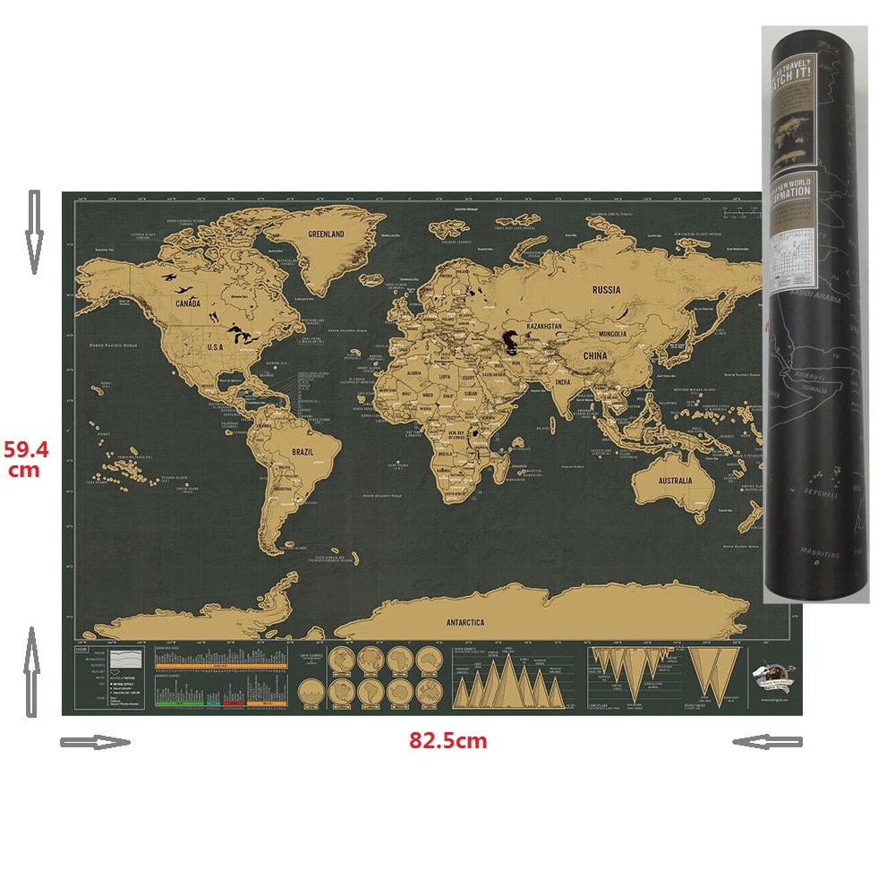 Scratch Off Travel Map Wall Decoration Scratch Off Travel Map Wall Decoration