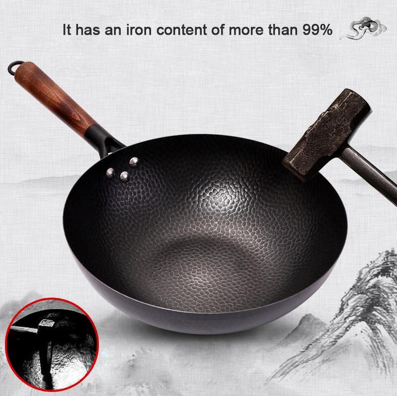 Scratch Resistant Cast Iron Wok Pan Scratch Resistant Cast Iron Wok Pan