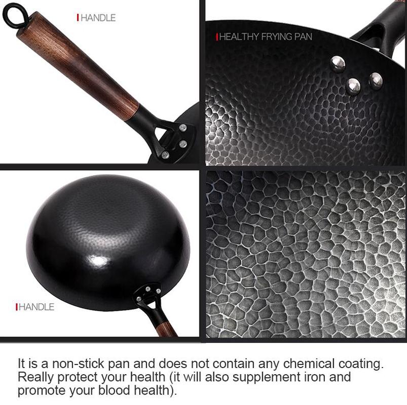 Scratch Resistant Cast Iron Wok Pan Scratch Resistant Cast Iron Wok Pan