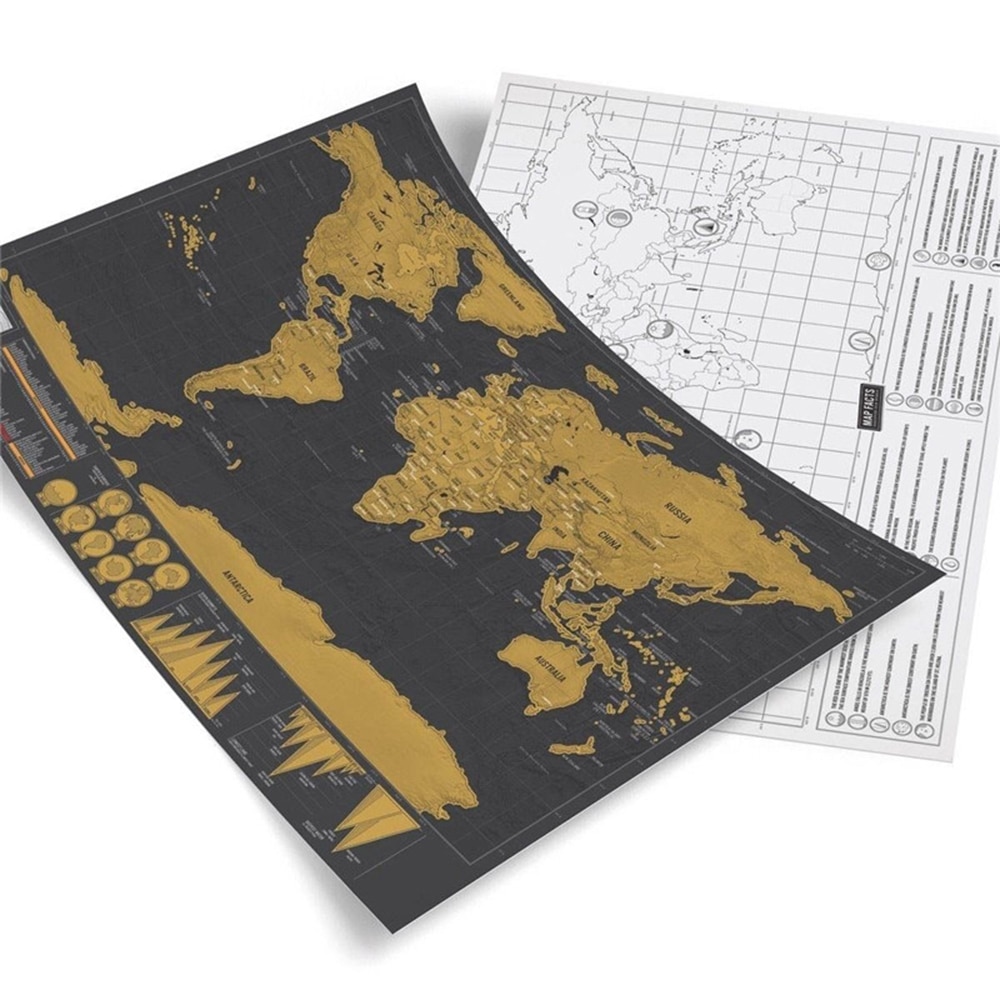 Scratch World Map Globe Poster Scratch World Map Globe Poster