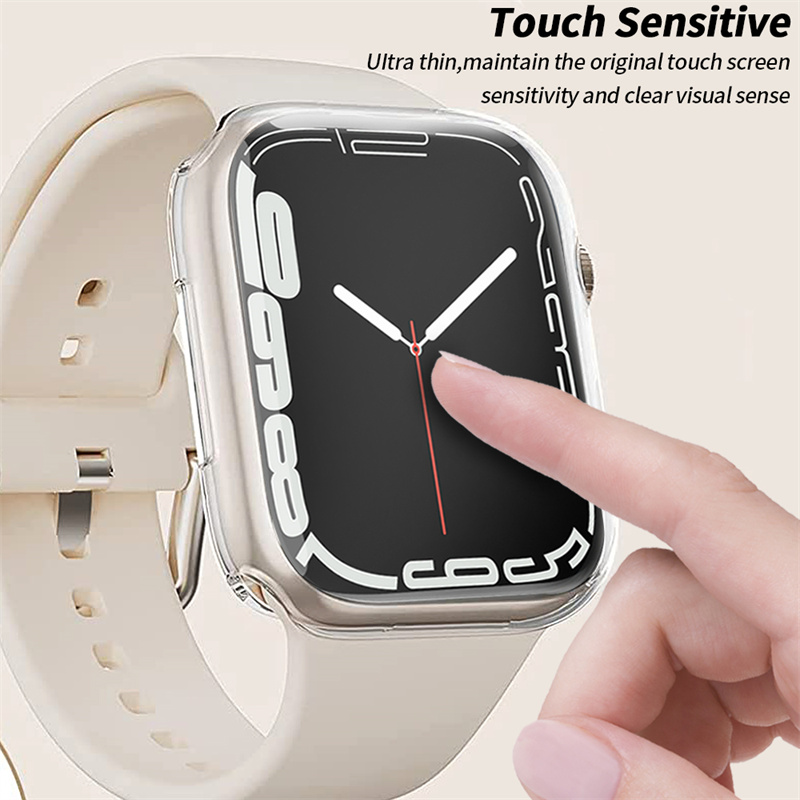 Screen Protector For Apple Watch Case 45mm 41mm 44MM 40MM 42mm 38MM Full TPU bumper Cover accessories iwatch series 7 Screen Protector For Apple Watch Case 45mm 41mm 44MM 40MM 42mm 38MM Full TPU bumper Cover accessories iwatch series 7