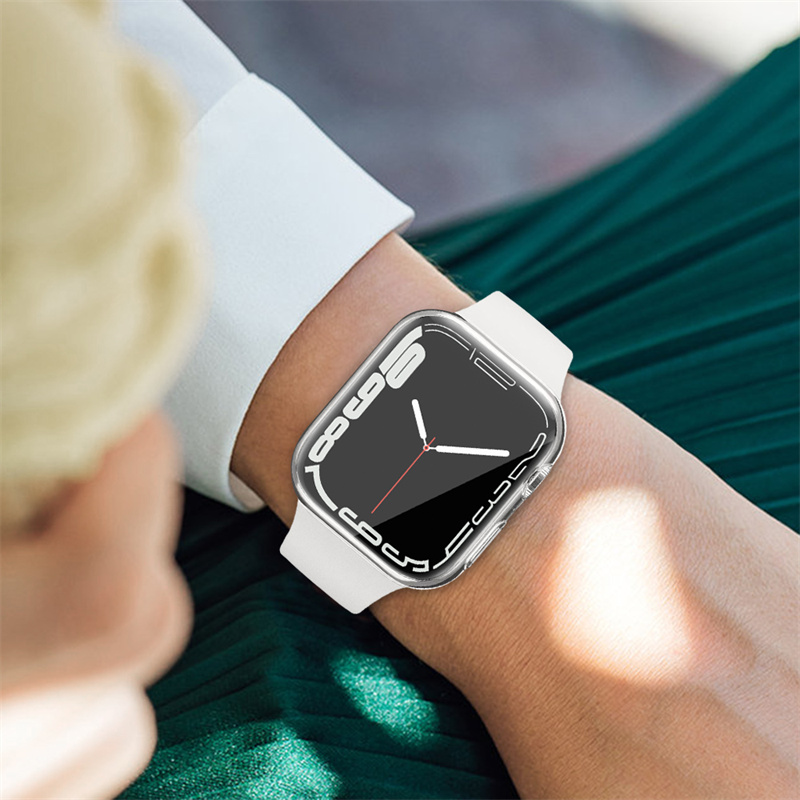 Screen Protector For Apple Watch Case 45mm 41mm 44MM 40MM 42mm 38MM Full TPU bumper Cover accessories iwatch series 7 Screen Protector For Apple Watch Case 45mm 41mm 44MM 40MM 42mm 38MM Full TPU bumper Cover accessories iwatch series 7