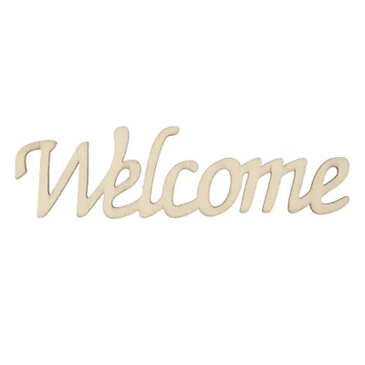Script Font Wooden Welcome Sign Script Font Wooden Welcome Sign