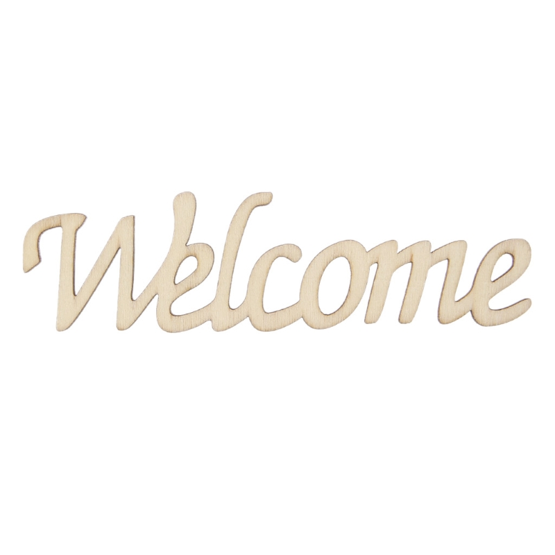 Script Font Wooden Welcome Sign
