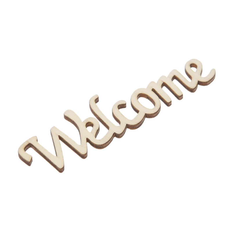 Script Font Wooden Welcome Sign Script Font Wooden Welcome Sign