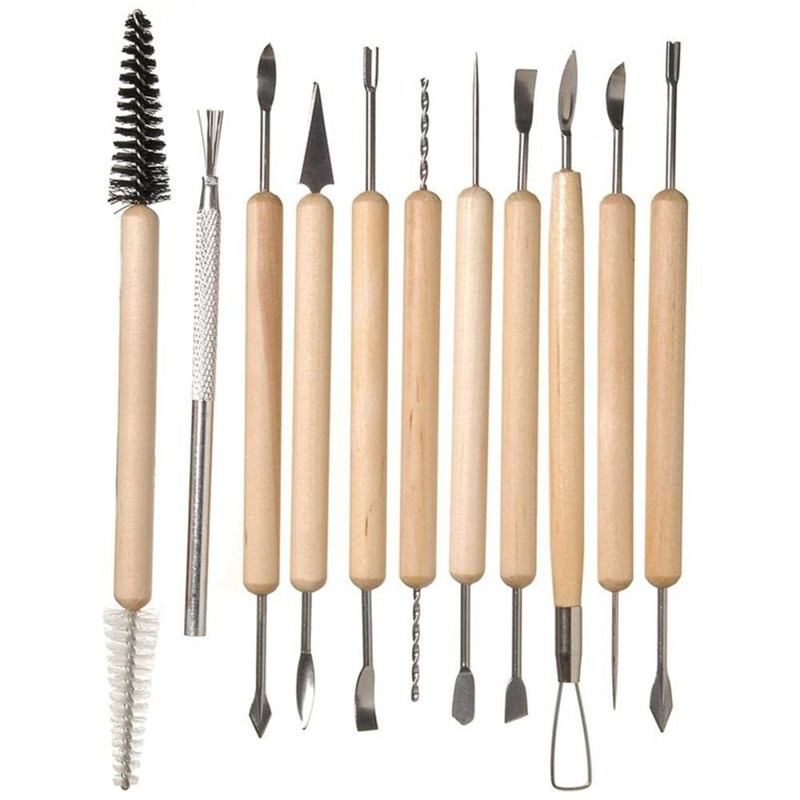 Sculpting Tools 11pcs Wood Handle Set