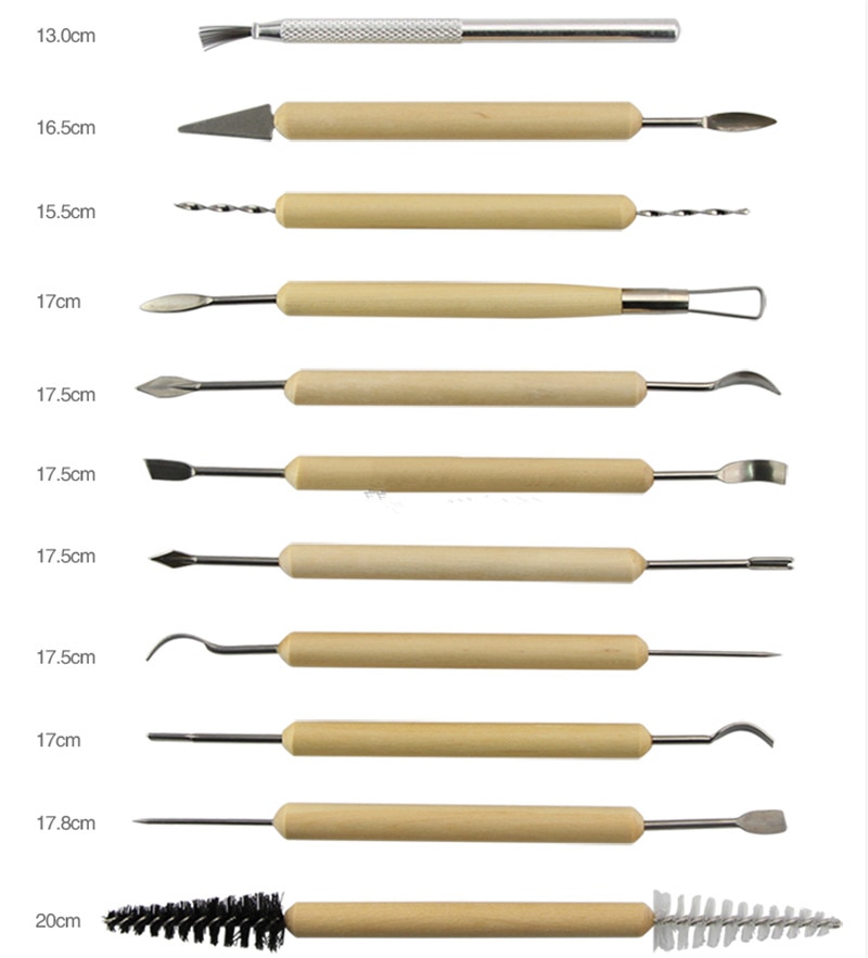 Sculpting Tools 11pcs Wood Handle Set