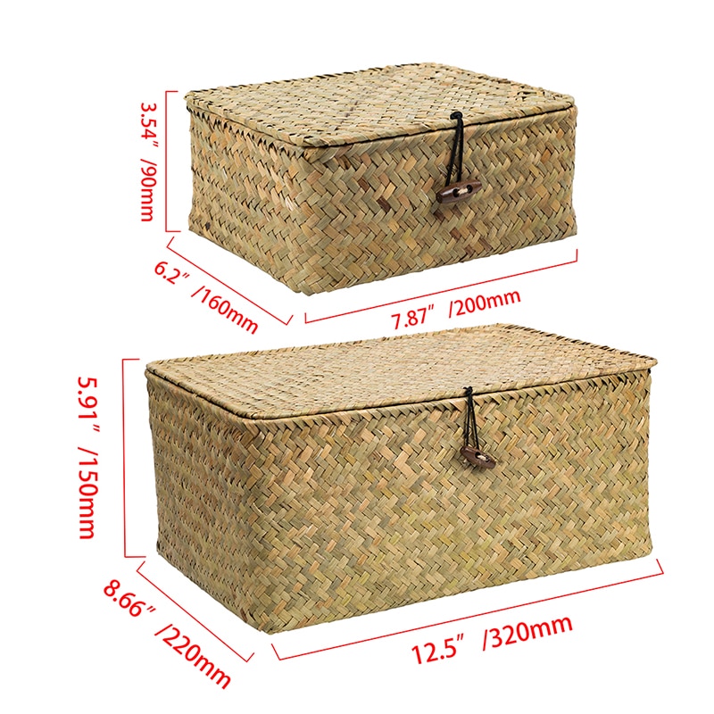 Seagrass Box Woven Storage Organizer Seagrass Box Woven Storage Organizer