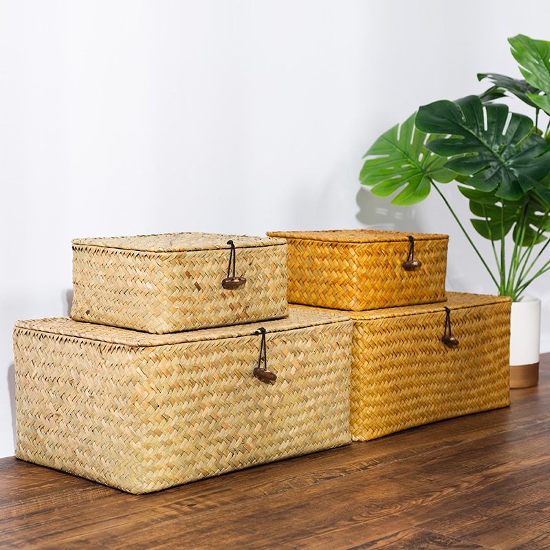 Seagrass Box Woven Storage Organizer Seagrass Box Woven Storage Organizer