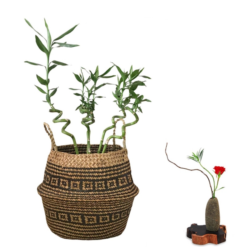 Seagrass Storage Basket Portable Container Seagrass Storage Basket Portable Container