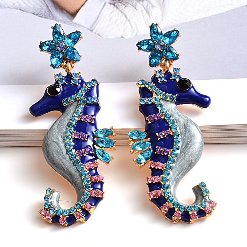 Seahorse Earrings Ladies Fashion Accessory