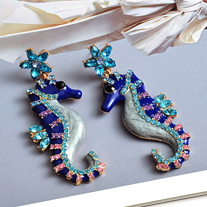 Seahorse Earrings Ladies Fashion Accessory
