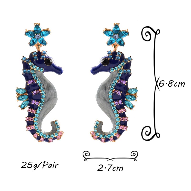 Seahorse Earrings Ladies Fashion Accessory