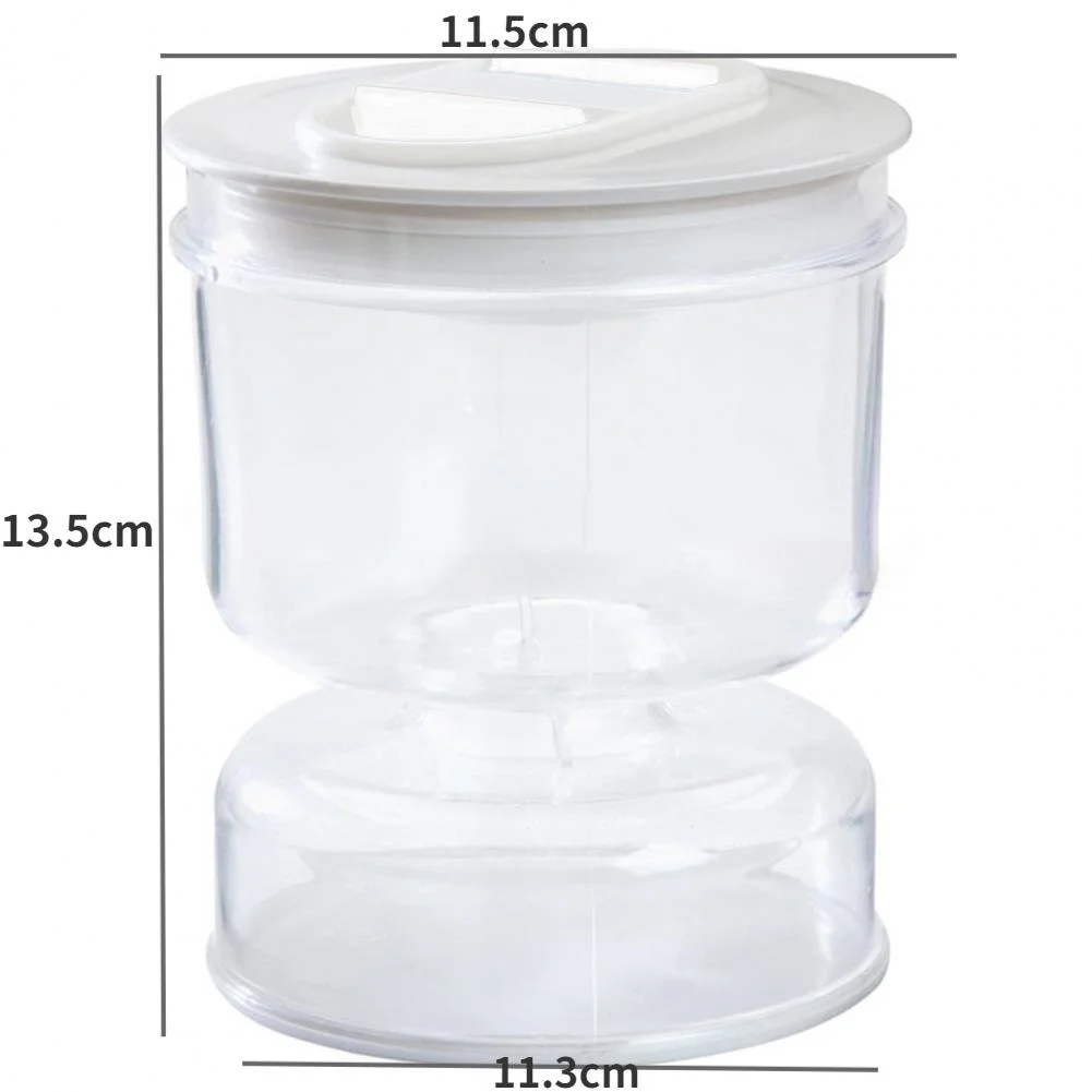 Sealed Jar for Pickle Home Wet and Dry Separation Pickle Jar with Flip Container and Strainer Hourglass Design Olives
