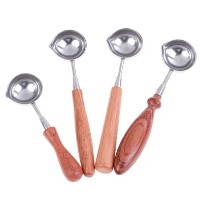 Sealing Wax Spoon with Wooden Handle