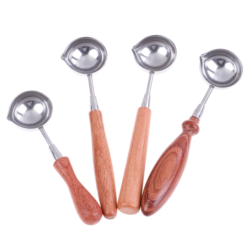 Sealing Wax Spoon with Wooden Handle