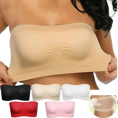 Seamless Breathable Mesh Tube Bra