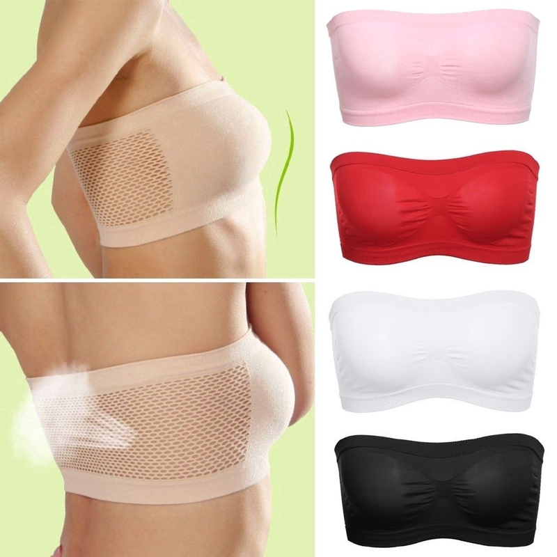 Seamless Breathable Mesh Tube Bra