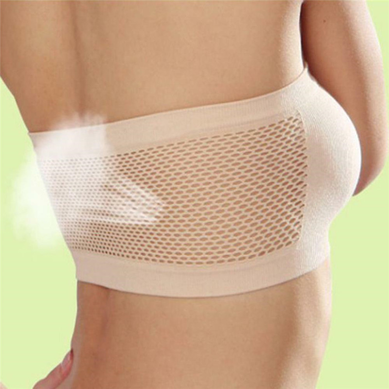 Seamless Breathable Mesh Tube Bra
