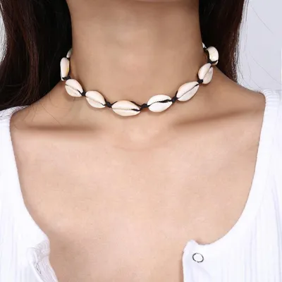 Seashell Choker Beaded Shells Necklace Seashell Choker Beaded Shells Necklace