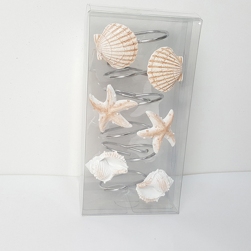 Seashells Shower Curtain Hooks (12 pcs) Seashells Shower Curtain Hooks (12 pcs)